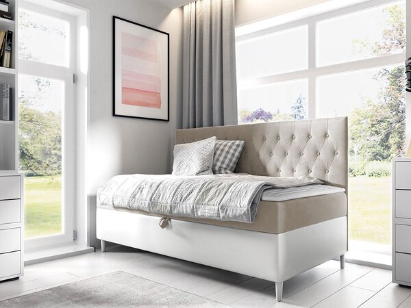 Mirjan24 Kontinentálna posteľ Junior Gerdise 2, Rozmer postele: 80x200, Dostupné poťahy: ekokoža Soft 017 (biela) + Fresh 04 5903211192944