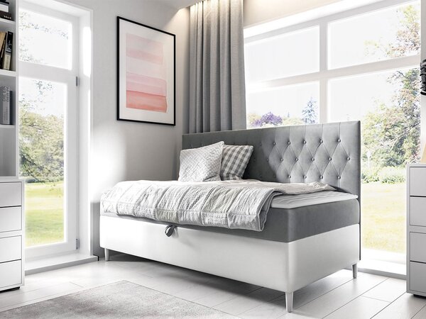 Mirjan24 Kontinentálna posteľ Junior Gerdise 2, Rozmer postele: 80x200, Dostupné poťahy: ekokoža Soft 017 (biela) + Fresh 04 5903211192944