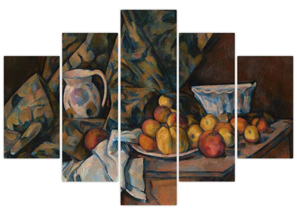 Obraz - Paul Cézanne, Still Life with Apples and Peaches, reprodukcia (150x105 cm)