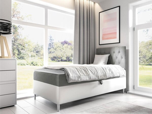 Mirjan24 Kontinentálna posteľ Junior Gerdise 1, Strana: pravá, Rozmer postele: 100x200, Dostupné poťahy: ekokoža Soft 017 (biela) + Fresh 14 5903211202001