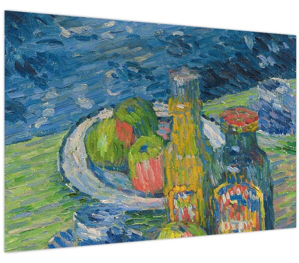 Obraz - Alexej von Jawlensky, Still Life with Bottles and Fruit, reprodukcia (90x60 cm)