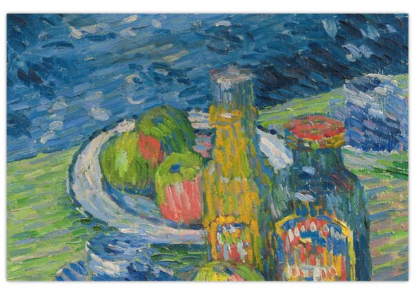 Obraz - Alexej von Jawlensky, Still Life with Bottles and Fruit, reprodukcia (90x60 cm)