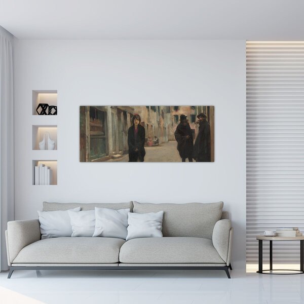 Obraz - John Singer Sargent, Street in Venice, reprodukcia (120x50 cm)