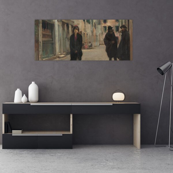 Obraz - John Singer Sargent, Street in Venice, reprodukcia (120x50 cm)