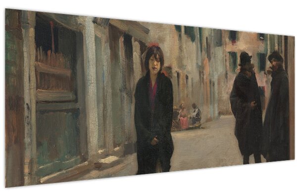 Obraz - John Singer Sargent, Street in Venice, reprodukcia (120x50 cm)