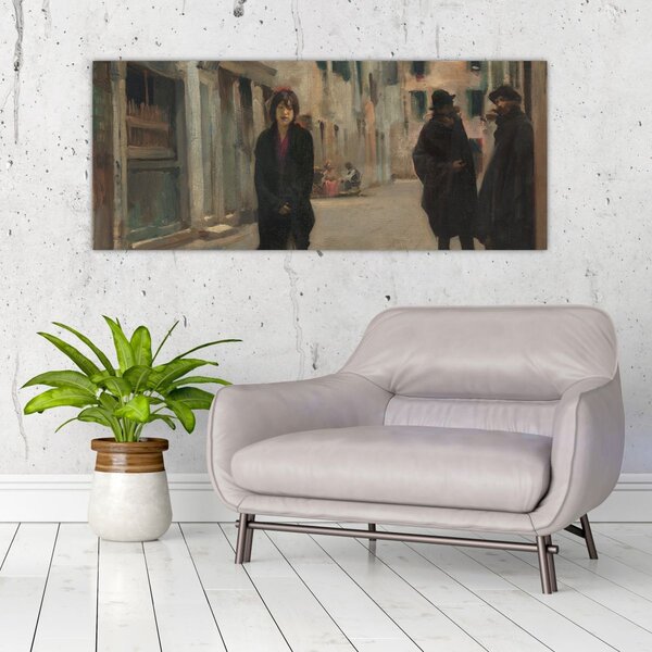 Obraz - John Singer Sargent, Street in Venice, reprodukcia (120x50 cm)