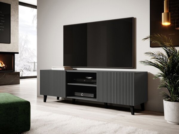 Mirjan24 Tv stolík/skrinka Tilderi Grey 150, Farby: antracit 5903211205156