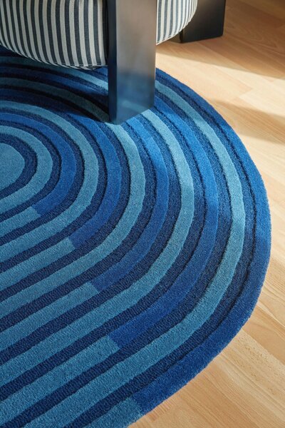 VLNENÝ KOBEREC, 120/180 cm tmavomodrá Flair Rugs - Online Only bytové doplnky, Online Only