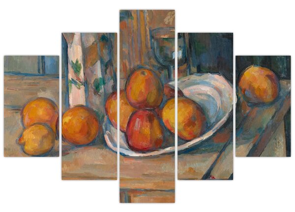 Obraz - Paul Cézanne, Still Life with Milk Jug and Fruit, reprodukcia (150x105 cm)