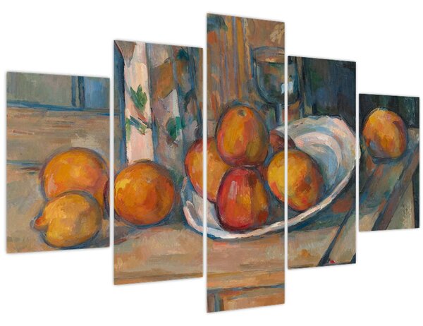 Obraz - Paul Cézanne, Still Life with Milk Jug and Fruit, reprodukcia (150x105 cm)