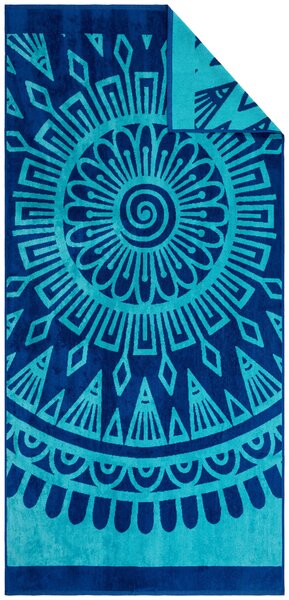 PLÁŽOVÁ OSUŠKA, 90/180 cm, modrá Esposa - Kúpeľňový textil