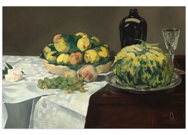 Obraz - Edouard Manet, Still Life with Melon and Peaches, reprodukcia (90x60 cm)