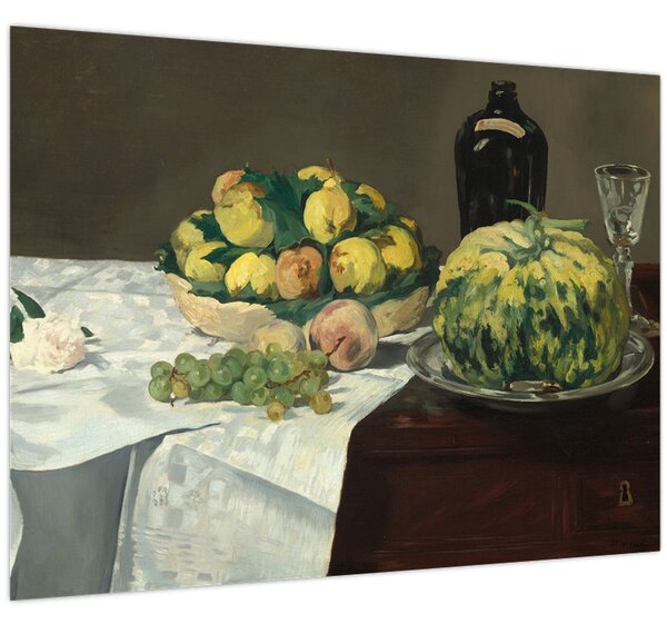 Obraz - Edouard Manet, Still Life with Melon and Peaches, reprodukcia (70x50 cm)