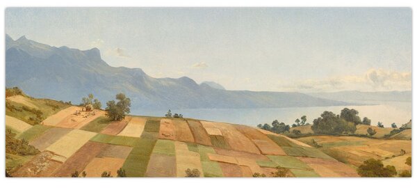 Obraz - Alexandre Calame, Swiss Landscape, reprodukcia (120x50 cm)