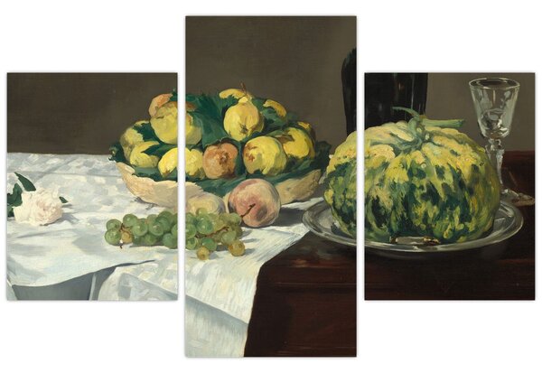 Obraz - Edouard Manet, Still Life with Melon and Peaches, reprodukcia (90x60 cm)