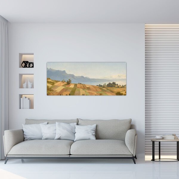 Obraz - Alexandre Calame, Swiss Landscape, reprodukcia (120x50 cm)