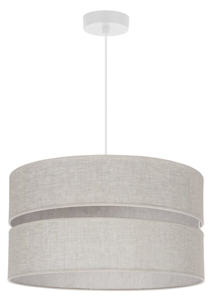 Závesné svietidlo Len, 1x svetlobéžové textilné tienidlo, (fi 40 cm), w