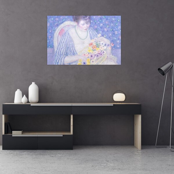 Obraz - Frederick Carl Frieseke, The Basket of Flowers, reprodukcia (90x60 cm)