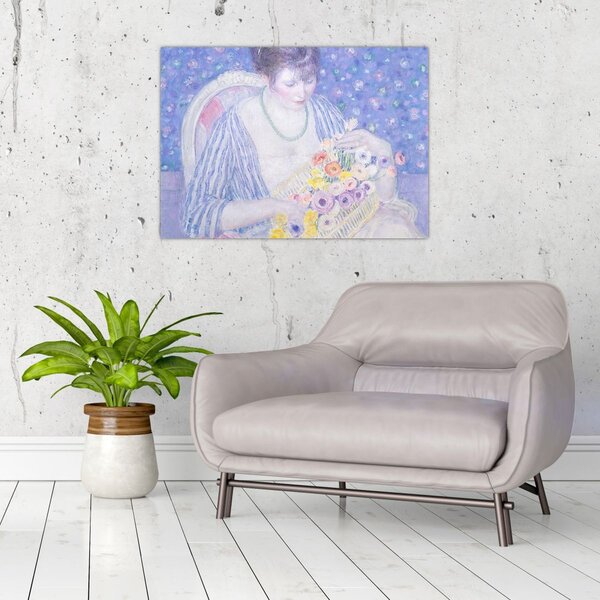 Obraz - Frederick Carl Frieseke, The Basket of Flowers, reprodukcia (70x50 cm)