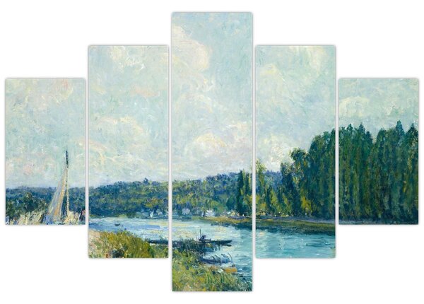 Obraz - Alfred Sisley, The Banks of the Oise, reprodukcia (150x105 cm)