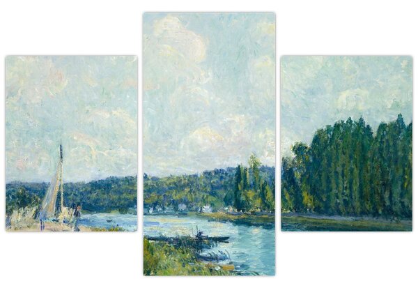 Obraz - Alfred Sisley, The Banks of the Oise, reprodukcia (90x60 cm)