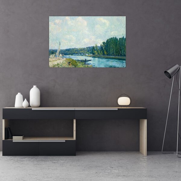 Obraz - Alfred Sisley, The Banks of the Oise, reprodukcia (90x60 cm)