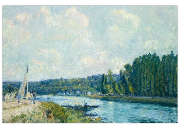 Obraz - Alfred Sisley, The Banks of the Oise, reprodukcia (90x60 cm)