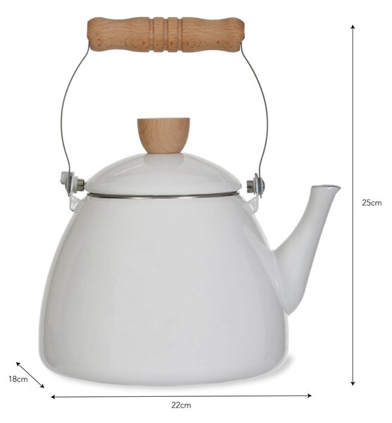 Smaltovaná konvica White 2 l