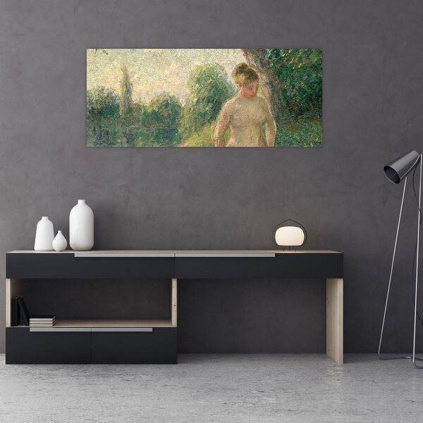 Obraz - Camille Pissarro, The Bather, reprodukcia (120x50 cm)