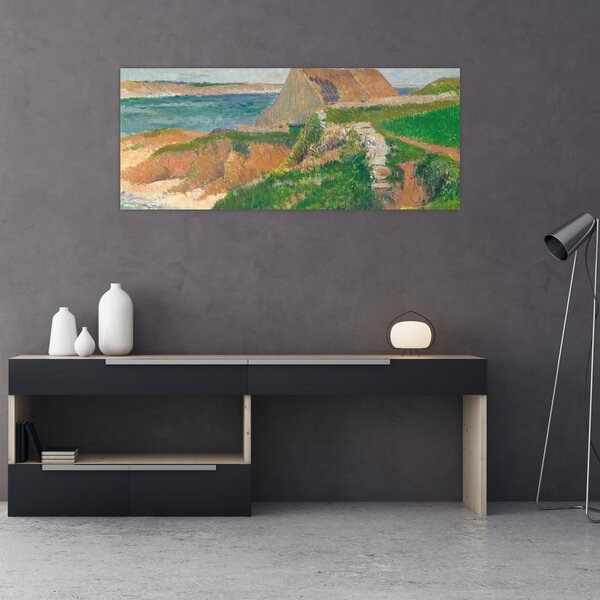 Obraz - Henri Moret, The Island of Raguenez, Brittany, reprodukcia (120x50 cm)