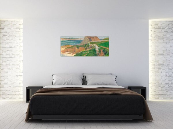 Obraz - Henri Moret, The Island of Raguenez, Brittany, reprodukcia (120x50 cm)