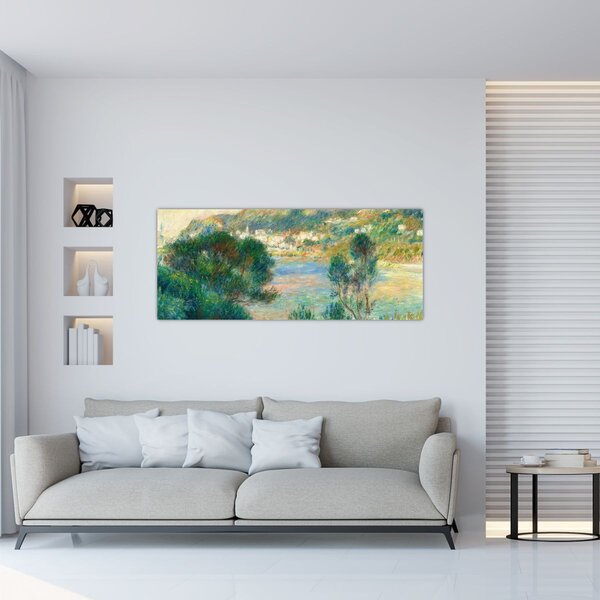 Obraz - Auguste Renoir, View of Monte Carlo from Cap Martin, reprodukcia (120x50 cm)