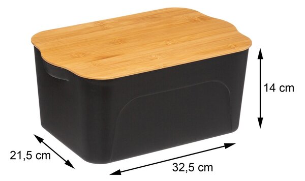 Úložný box Black, 21,5x14x32,5 cm, čierna