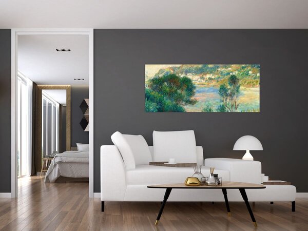 Obraz - Auguste Renoir, View of Monte Carlo from Cap Martin, reprodukcia (120x50 cm)