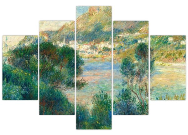Obraz - Auguste Renoir, View of Monte Carlo from Cap Martin, reprodukcia (150x105 cm)