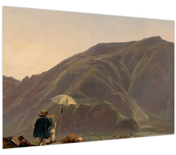 Obraz - Jules Coignet, View of Bozen with a Painter, reprodukcia (90x60 cm)
