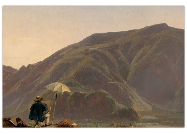Obraz - Jules Coignet, View of Bozen with a Painter, reprodukcia (90x60 cm)