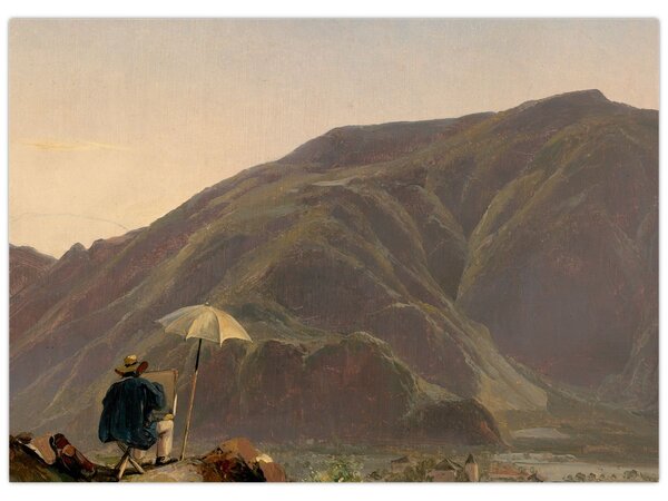 Obraz - Jules Coignet, View of Bozen with a Painter, reprodukcia (70x50 cm)