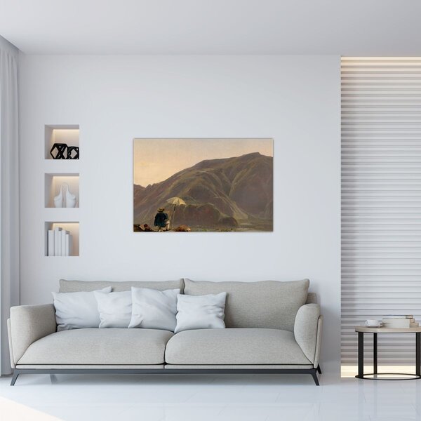 Obraz - Jules Coignet, View of Bozen with a Painter, reprodukcia (90x60 cm)