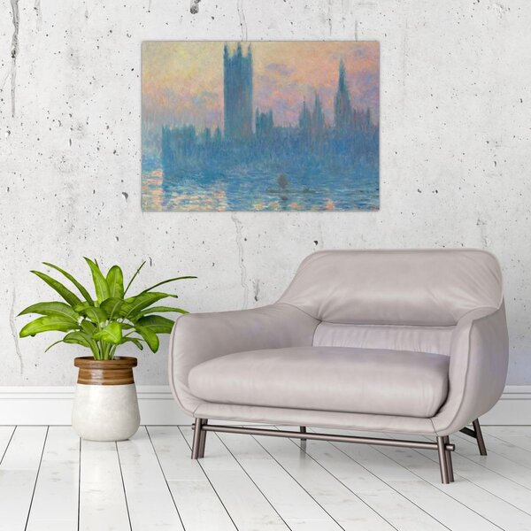 Obraz - Claude Monet, The Houses of Parliament, Sunset, reprodukcia (70x50 cm)
