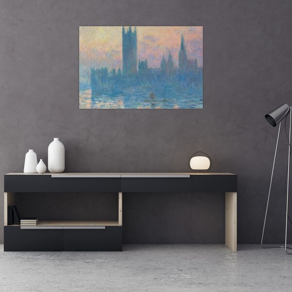 Obraz - Claude Monet, The Houses of Parliament, Sunset, reprodukcia (90x60 cm)