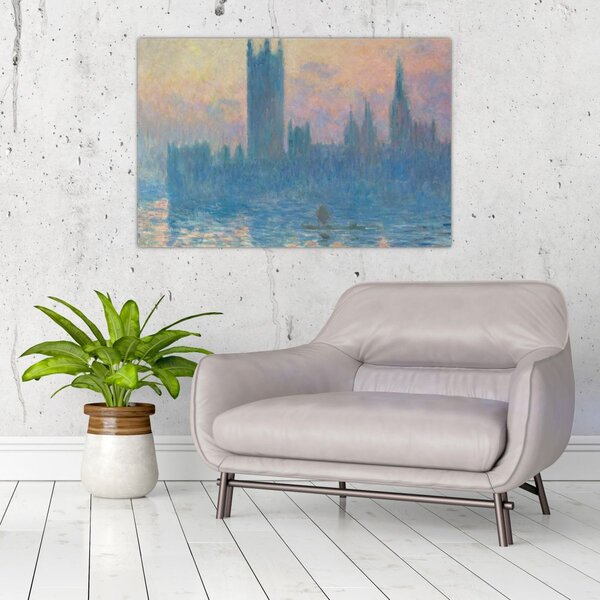 Obraz - Claude Monet, The Houses of Parliament, Sunset, reprodukcia (90x60 cm)