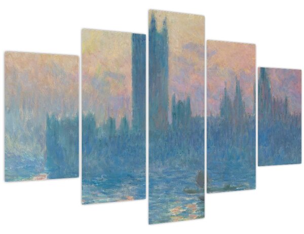 Obraz - Claude Monet, The Houses of Parliament, Sunset, reprodukcia (150x105 cm)