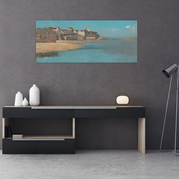 Obraz - Odilon Redon, Village by the Sea in Brittany, reprodukcia (120x50 cm)