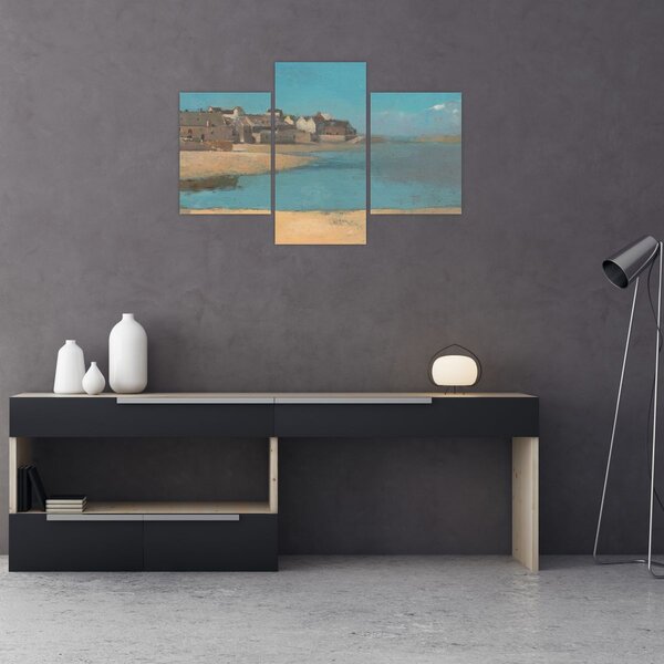 Obraz - Odilon Redon, Village by the Sea in Brittany, reprodukcia (90x60 cm)