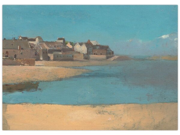 Obraz - Odilon Redon, Village by the Sea in Brittany, reprodukcia (70x50 cm)