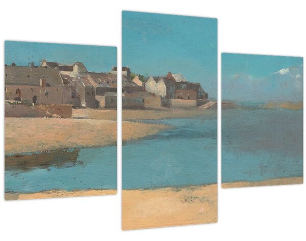 Obraz - Odilon Redon, Village by the Sea in Brittany, reprodukcia (90x60 cm)