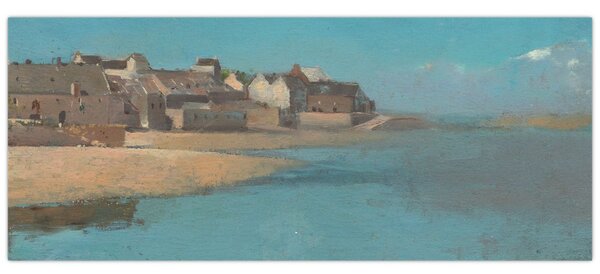 Obraz - Odilon Redon, Village by the Sea in Brittany, reprodukcia (120x50 cm)