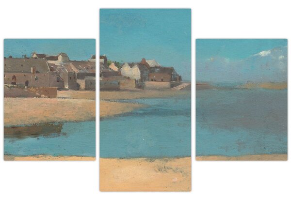 Obraz - Odilon Redon, Village by the Sea in Brittany, reprodukcia (90x60 cm)