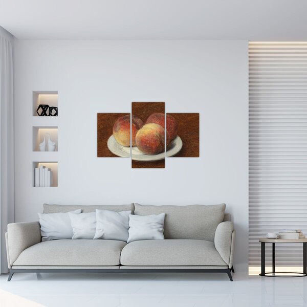 Obraz - Henri Fantin-Latour, Three Peaches on a Plate, reprodukcia (90x60 cm)
